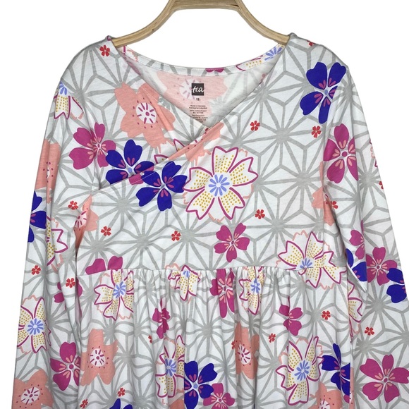 Tea Collection Long Sleeve Wrap Neck Dress - Picture 4 of 7